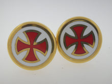 Load image into Gallery viewer, David Oscarson Jacques de Molay Gold Vermeil Sterling Silver Cufflinks