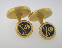 Load image into Gallery viewer, David Oscarson Jacques de Molay Gold Vermeil Sterling Silver Cufflinks