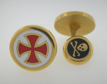 Load image into Gallery viewer, David Oscarson Jacques de Molay Gold Vermeil Sterling Silver Cufflinks