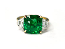 Load image into Gallery viewer, Impressive 12ct Tsavorite Garnet and Diamond Ring