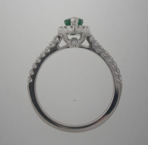 Enchanting Green Emerald and Diamond Ring
