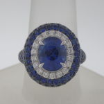 Load image into Gallery viewer, Amazing Sapphire, Diamond, and Sapphire Ring
