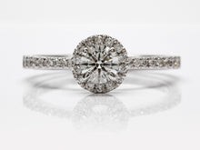 Load image into Gallery viewer, Dainty Seng Firey Diamond™ Halo Ring in White Gold