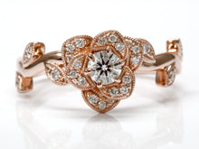 Load image into Gallery viewer, Flower Style Rose Gold Seng Firey Diamond™ Ring