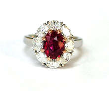 Load image into Gallery viewer, 3.01ct Unheated Mozambique Ruby & Diamond Ring