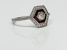 Load image into Gallery viewer, Adorable Vintage Style Diamond and Ruby Ring

