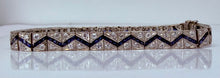 Load image into Gallery viewer, Antique Sapphire and Diamond Bracelet in Platinum
