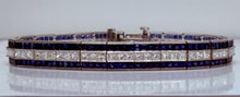 Load image into Gallery viewer, Sapphire and Diamond Platinum Bracelet
