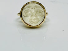 Load image into Gallery viewer, Man in the Moonstone Ring in 14k Yellow Gold
