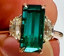 Load image into Gallery viewer, Dreamy Indicolite Tourmaline and Halfmoon Diamond Ring in Rose Gold
