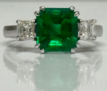 Load image into Gallery viewer, 2.06ct Muzo Emerald and Diamond Ring
