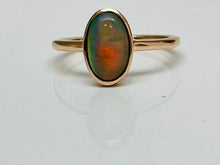 Load image into Gallery viewer, 1.38ct Black Opal Bezel Set Solitaire in 14k Rose Gold
