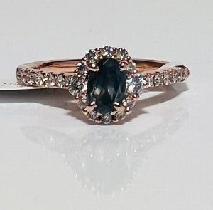 Brazilian Alexandrite and Diamond Ring