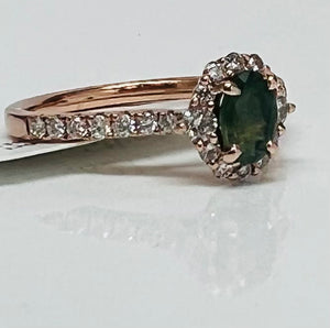 Brazilian Alexandrite and Diamond Ring