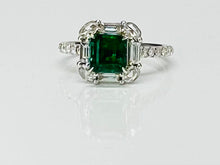 Load image into Gallery viewer, Vintage Style Emerald and Diamond Ring
