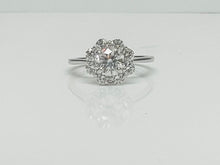 Load image into Gallery viewer, 0.88ct Round Brilliant Diamond Flower Ring in Platinum
