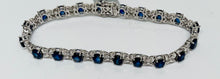 Load image into Gallery viewer, Sapphire and Diamond Bracelet in 18kwg
