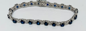 Sapphire and Diamond Bracelet in 18kwg