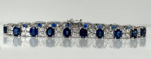 Sapphire and Diamond Bracelet in 18kwg