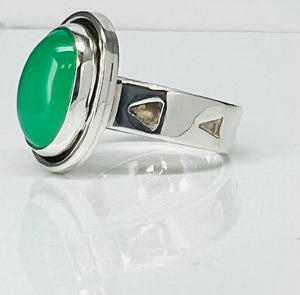 Vintage Handmade Chrysoprase Ring