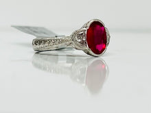 Load image into Gallery viewer, Vivid Vintage Ruby and Diamond Ring
