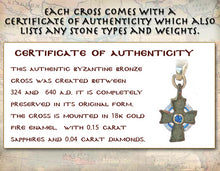 Load image into Gallery viewer, Nouveau 1910 Byzantine Cross with Sapphires

