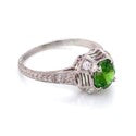 Load image into Gallery viewer, Rare Art Deco 1.13ct Demantoid Garnet &amp; Diamond Ring
