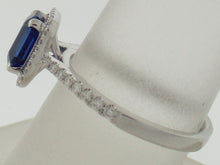Load image into Gallery viewer, Emerald Cut Sapphire and Diamond Ring
