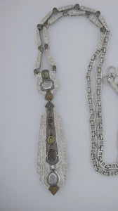 Natural Fancy Color Diamond Vintage Necklace