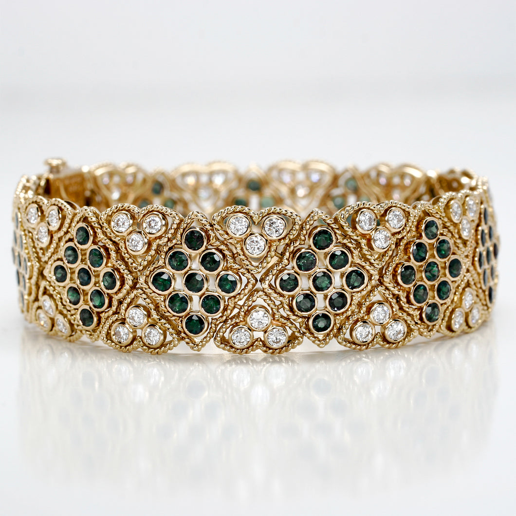 Breathtaking Alexandrite and Diamond Bracelet