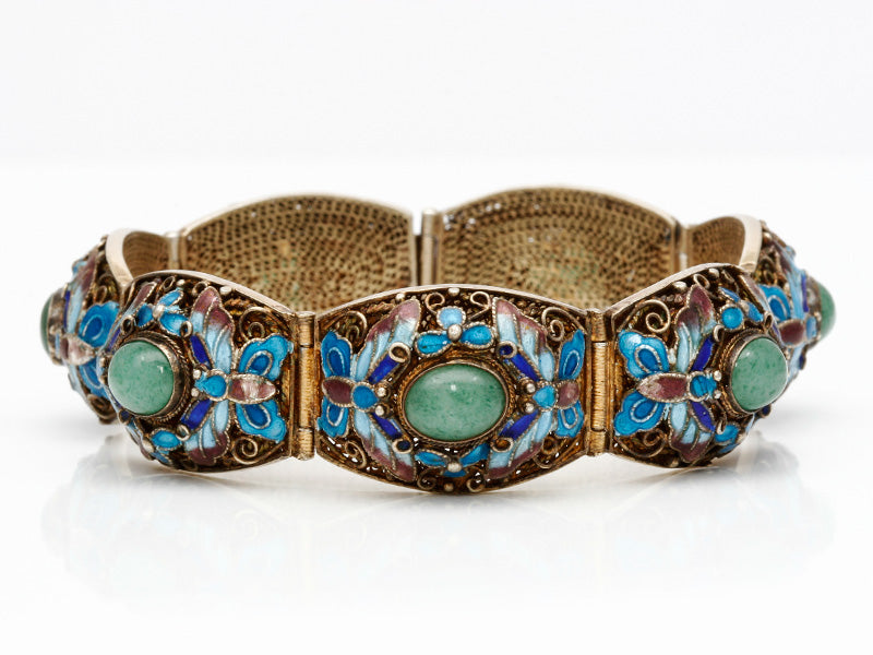 Antique Enameled Cloisonne Bracelet