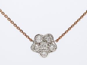 Dainty and Delicate Flower Diamond Necklace