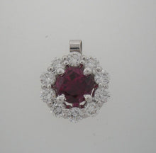 Load image into Gallery viewer, Bright Red Ruby and Diamond Pendant

