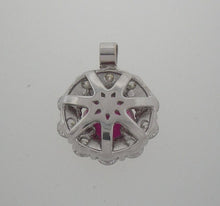 Load image into Gallery viewer, Bright Red Ruby and Diamond Pendant
