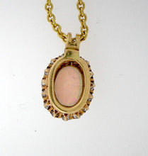 Load image into Gallery viewer, Antique 18k Yellow Gold Opal and Diamond Pendant
