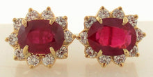 Load image into Gallery viewer, Handmade Classic Burma Ruby and Diamond Earrings
