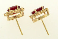 Load image into Gallery viewer, Handmade Classic Burma Ruby and Diamond Earrings
