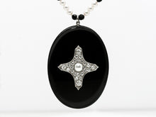 Load image into Gallery viewer, Incredible Antique Black Onyx Diamond Victorian Hair Locket
