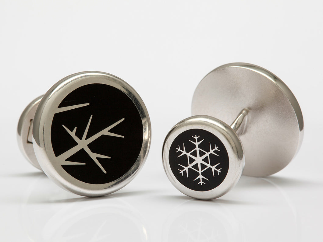 David Oscarson Winter Collection Cuff Links In Sterling Silver