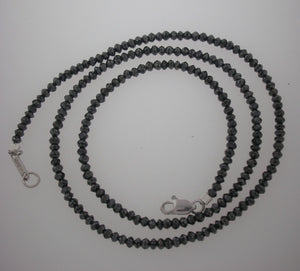 Shimmering Black Diamond Necklace