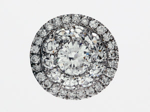 Diamond Cluster Slide Pendant in 18k White Gold