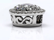 Load image into Gallery viewer, Diamond Cluster Slide Pendant in 18k White Gold
