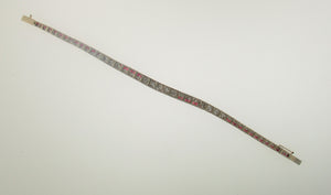 Vintage Ruby and Diamond Bracelet in 18k White Gold