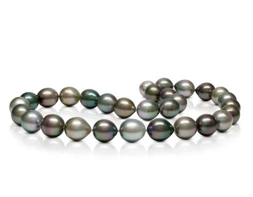 Breathtaking Multi-Colored Baroque Tahitian South Sea Black Pearl Necklace