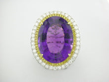 Load image into Gallery viewer, Spectacular Amethyst and Canary Diamond Ring
