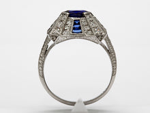 Load image into Gallery viewer, Vintage Style Sapphire and Diamond Ring
