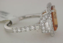 Load image into Gallery viewer, Rare Gem Topaz Ring with Diamonds in 18k White Gold
