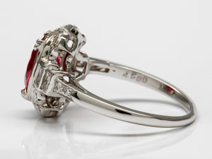 Brilliant Antique Ruby and Diamond Ring