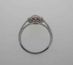 Bourbon Color Flanders Cut Natural Diamond Ring