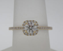 Load image into Gallery viewer, Dainty Seng Firey Diamond™ Halo Ring in Yellow Gold
